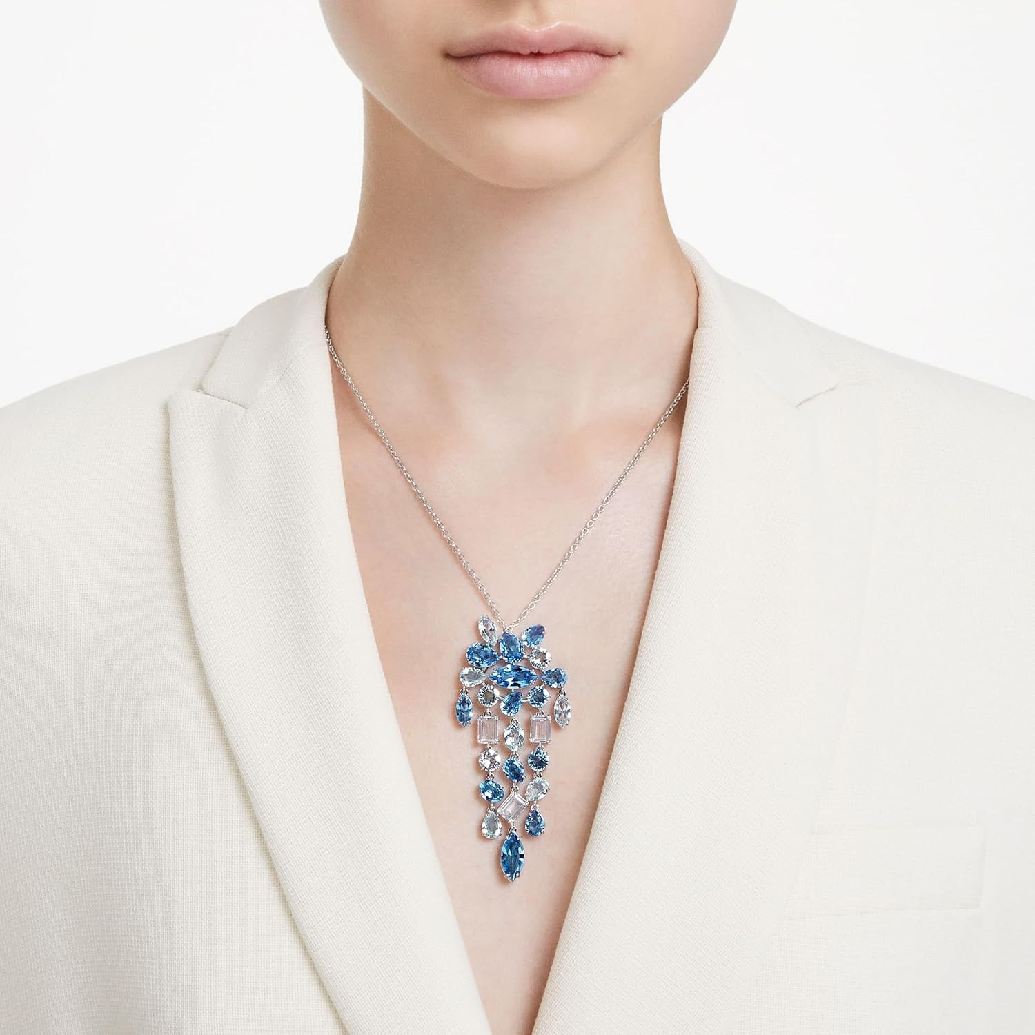 image:imageSwarovski Gema Flower Pendant Necklace CollectionBlue