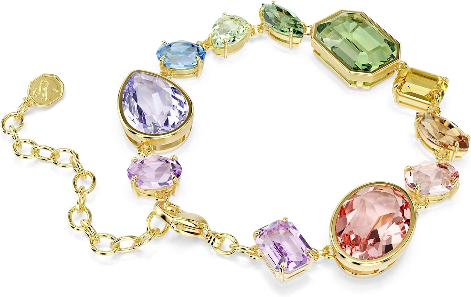 image:imageSwarovski Gema bracelet Mixed cuts Multicolored GoldtSwarovski One plated