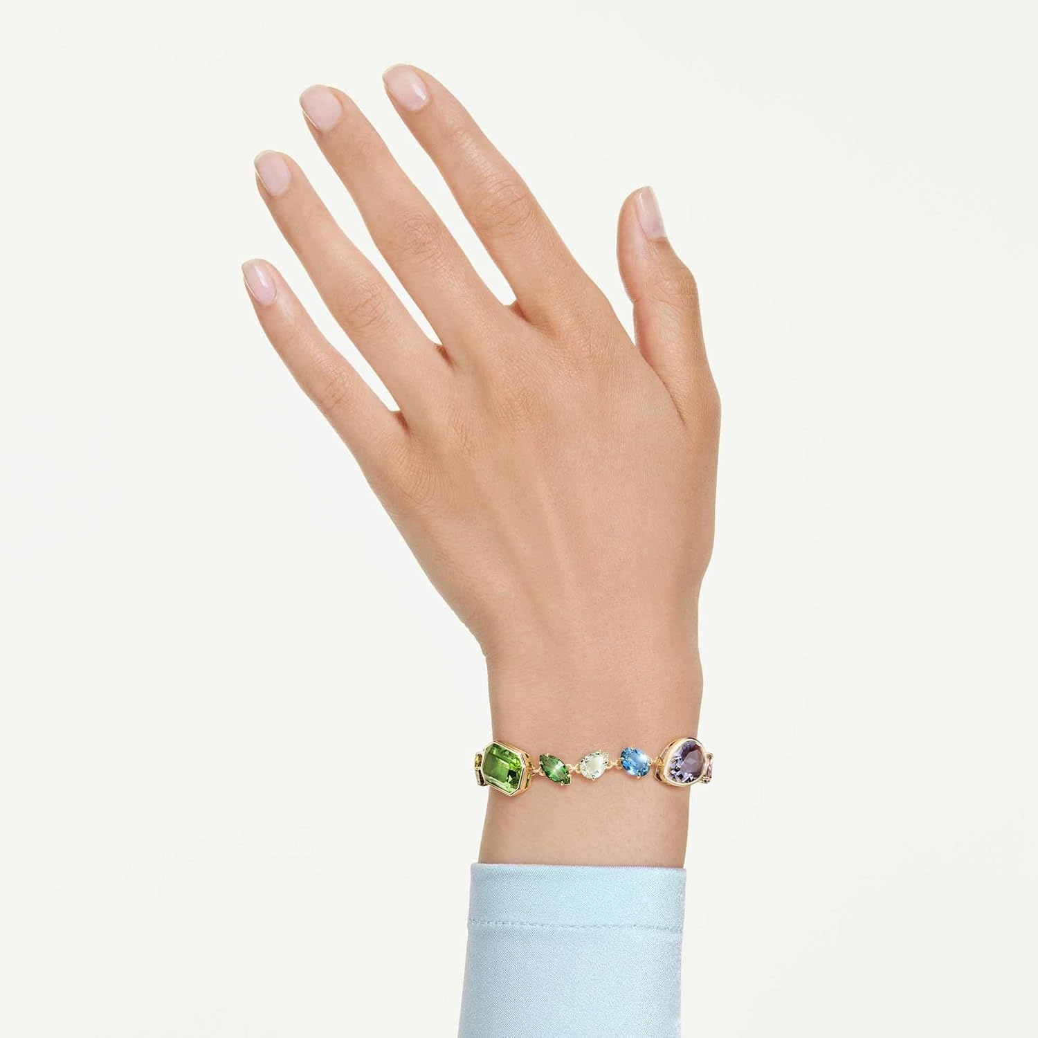 image:imageSwarovski Gema bracelet Mixed cuts Multicolored GoldtSwarovski One plated