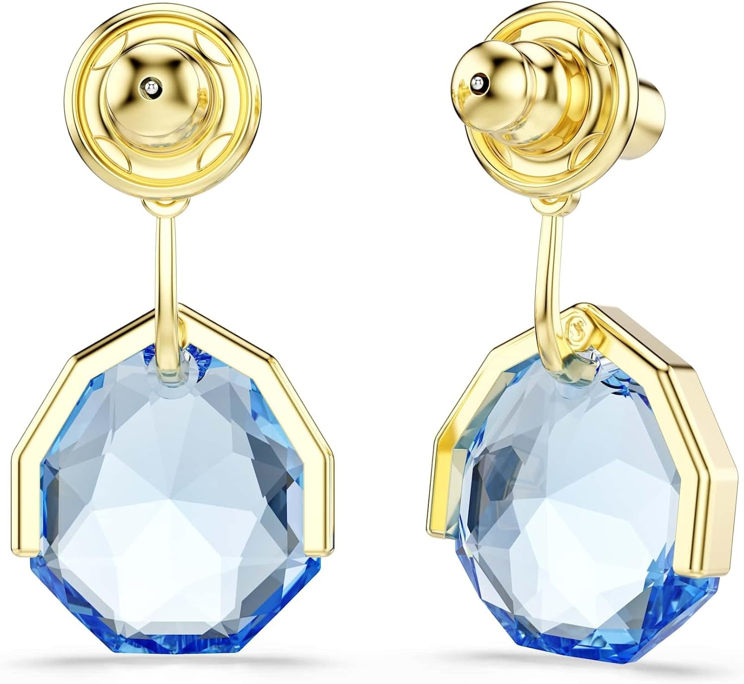 image:imageSwarovski Gema earring jackets Blue Goldtone plated