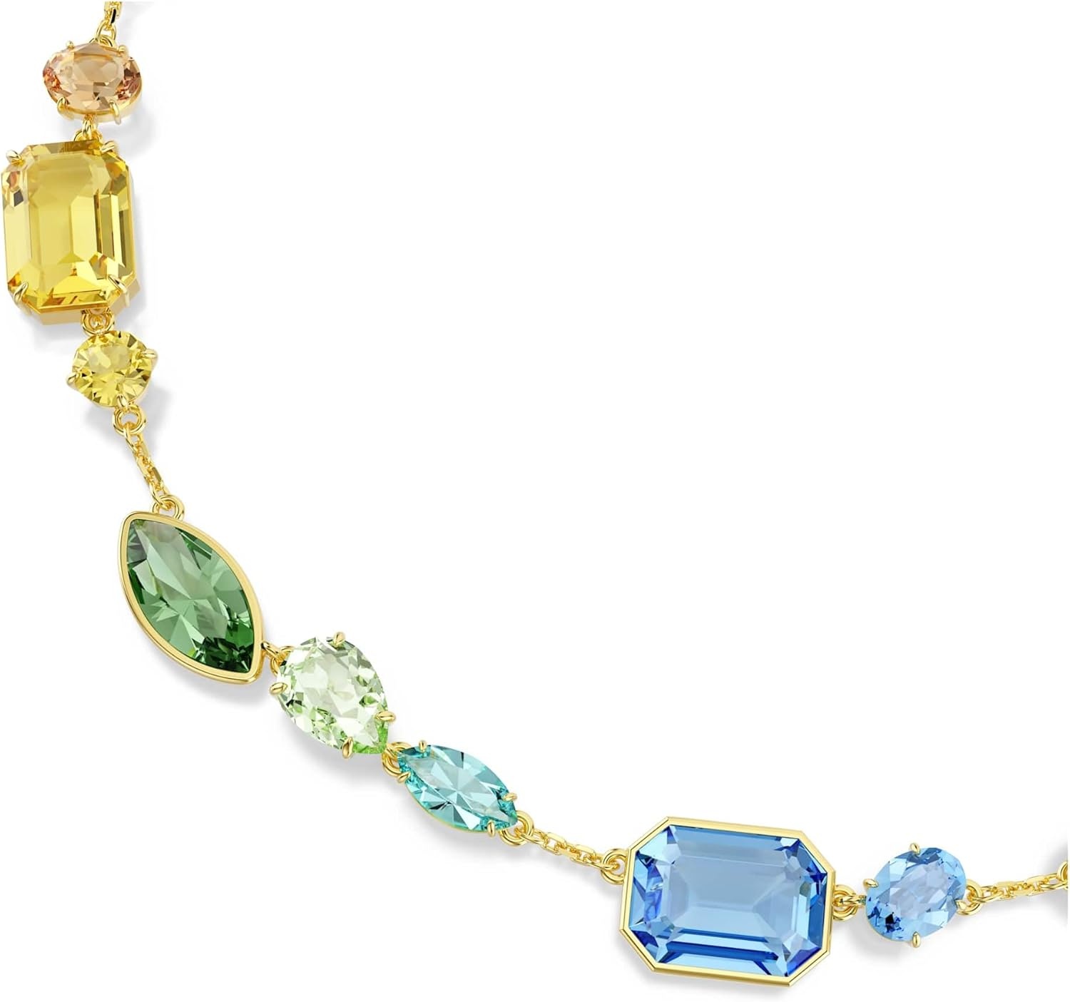 image:imageSwarovski Gema necklace Mixed cuts Multicolored Goldtone plated