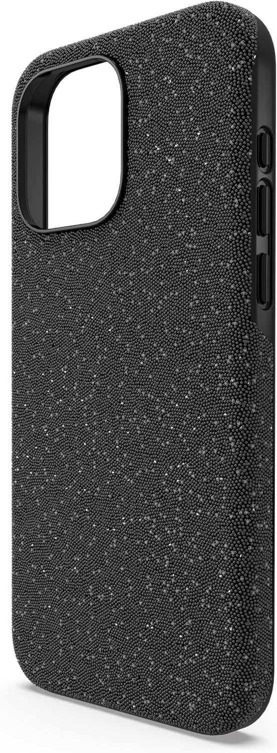 image:imageSwarovski High Phone Case for iPhone 14 with Integrated Bumper Silver Crystals Part of The High CollectionBlack