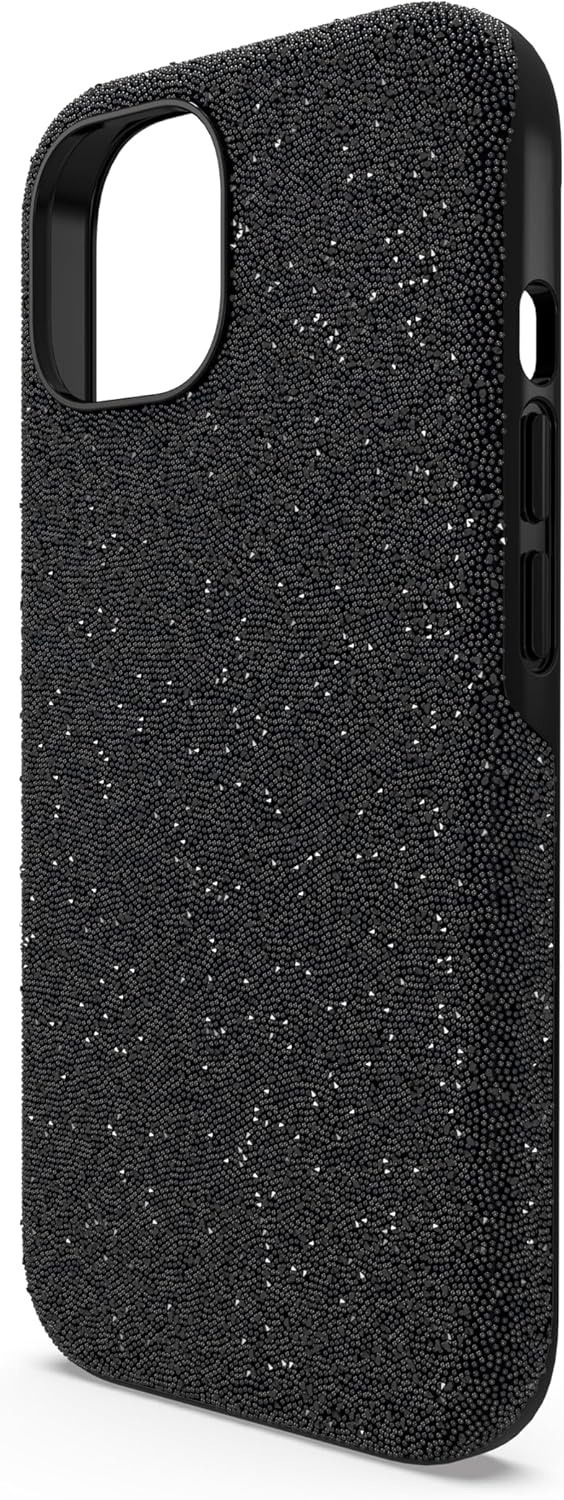 image:imageSwarovski High Phone Case for iPhone 14 with Integrated Bumper Silver Crystals Part of The High CollectionBlack