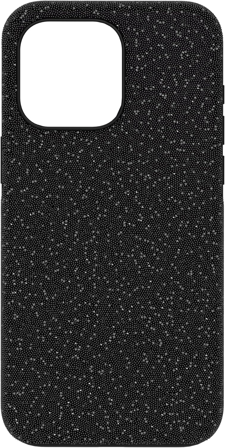 image:imageSwarovski High Phone Case for iPhone 14 with Integrated Bumper Silver Crystals Part of The High CollectionBlack