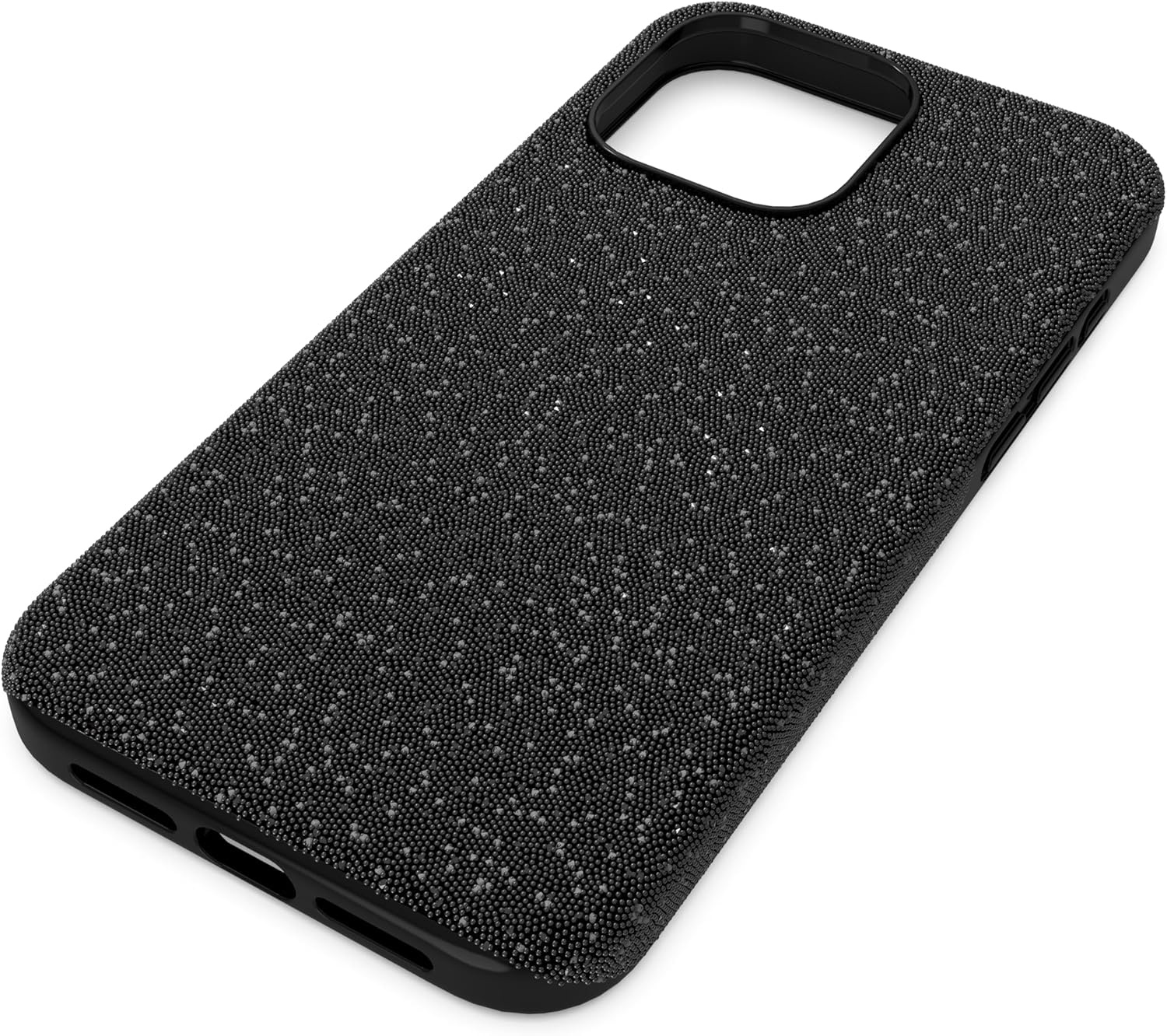 image:imageSwarovski High Phone Case for iPhone 14 with Integrated Bumper Silver Crystals Part of The High CollectionBlack