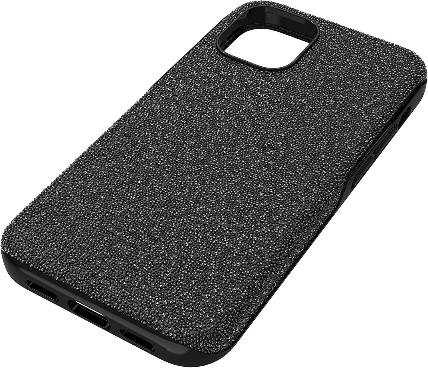 image:imageSwarovski High Phone Case for iPhone 14 with Integrated Bumper Silver Crystals Part of The High CollectionBlack Crystals
