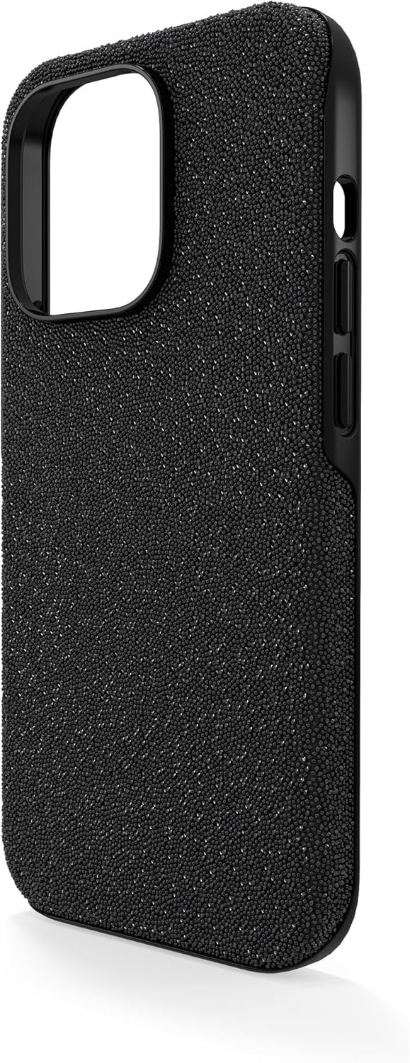 image:imageSwarovski High Phone Case for iPhone 14 with Integrated Bumper Silver Crystals Part of The High CollectionBlack Crystals