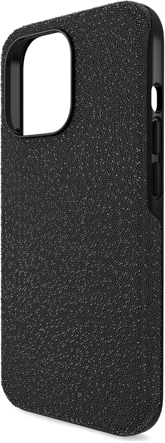 image:imageSwarovski High Phone Case for iPhone 14 with Integrated Bumper Silver Crystals Part of The High CollectionBlack Crystals