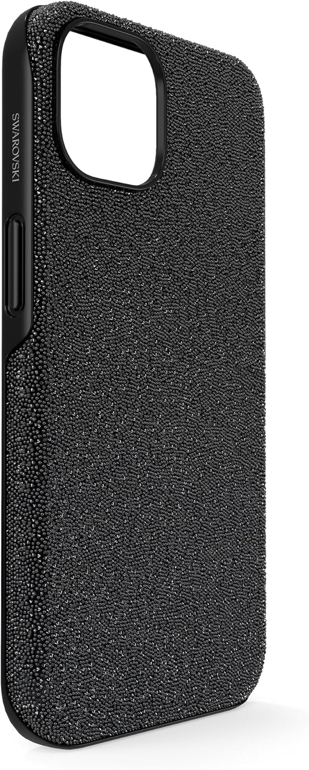 image:imageSwarovski High Phone Case for iPhone 14 with Integrated Bumper Silver Crystals Part of The High CollectionBlack Crystals