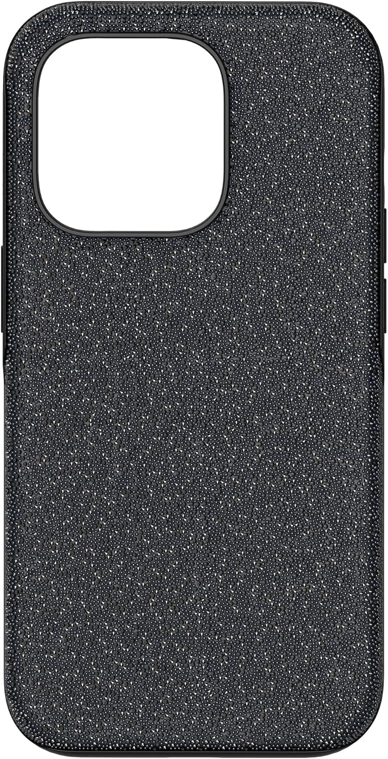 image:imageSwarovski High Phone Case for iPhone 14 with Integrated Bumper Silver Crystals Part of The High CollectionBlack Crystals