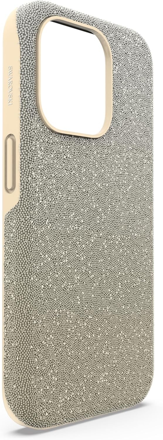 image:imageSwarovski High Phone Case for iPhone 14 with Integrated Bumper Silver Crystals Part of The High CollectionGold Tone