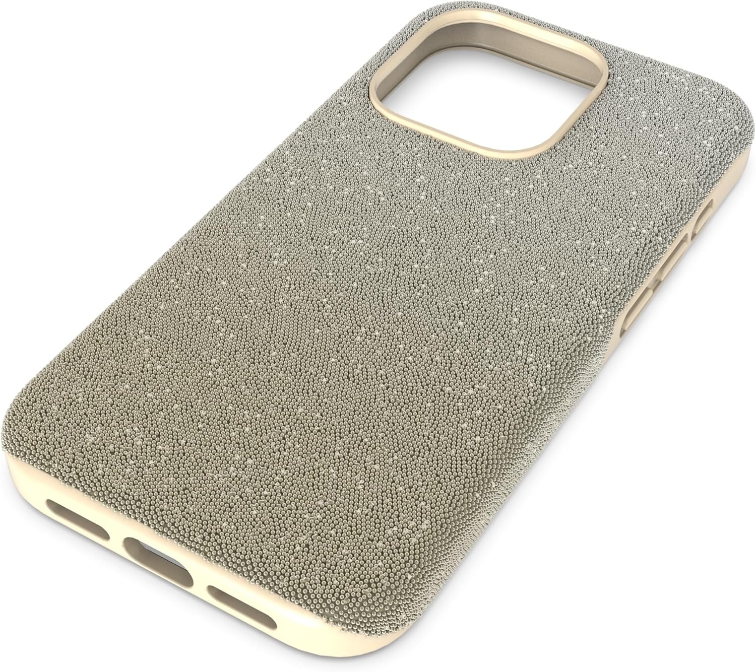 image:imageSwarovski High Phone Case for iPhone 14 with Integrated Bumper Silver Crystals Part of The High CollectionGold Tone
