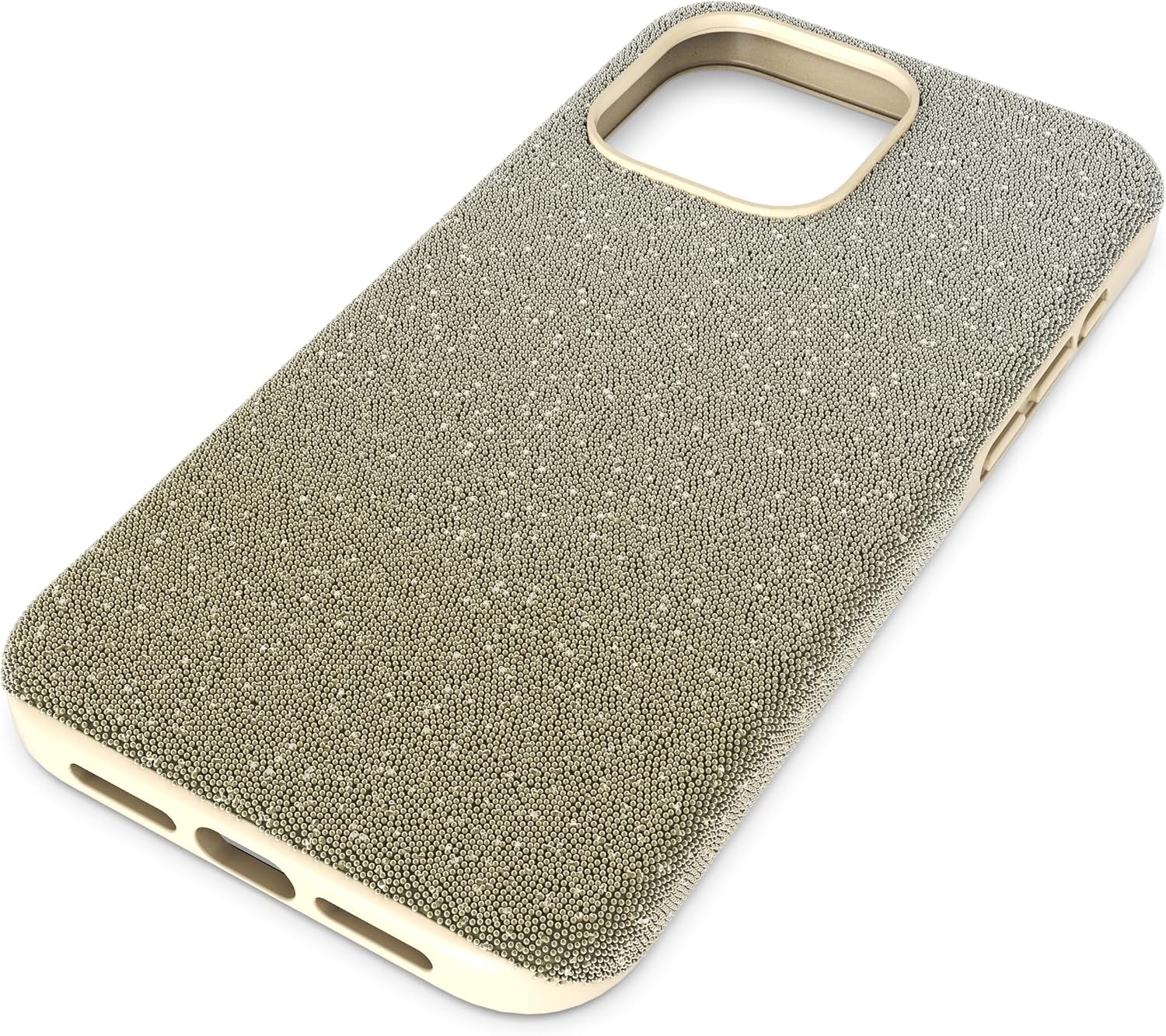 image:imageSwarovski High Phone Case for iPhone 14 with Integrated Bumper Silver Crystals Part of The High CollectionGold Tone