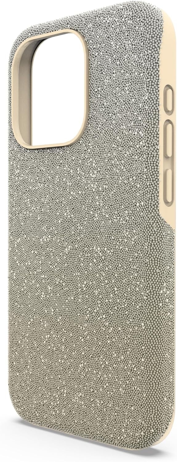 image:imageSwarovski High Phone Case for iPhone 14 with Integrated Bumper Silver Crystals Part of The High CollectionGold Tone