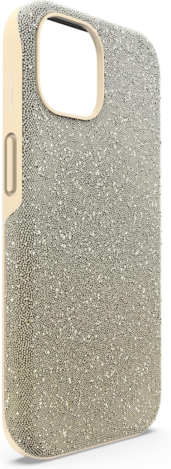 image:imageSwarovski High Phone Case for iPhone 14 with Integrated Bumper Silver Crystals Part of The High CollectionGold Tone