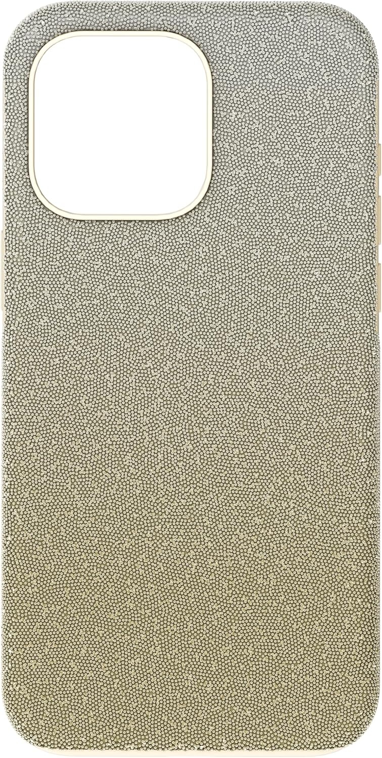 image:imageSwarovski High Phone Case for iPhone 14 with Integrated Bumper Silver Crystals Part of The High CollectionGold Tone