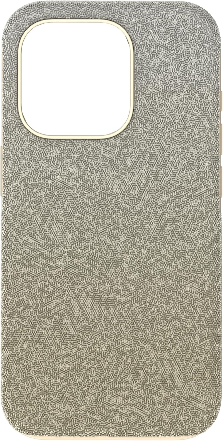 image:imageSwarovski High Phone Case for iPhone 14 with Integrated Bumper Silver Crystals Part of The High CollectionGold Tone