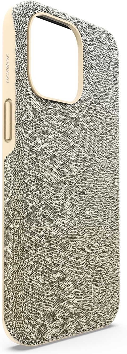 image:imageSwarovski High Phone Case for iPhone 14 with Integrated Bumper Silver Crystals Part of The High CollectionGold Tone
