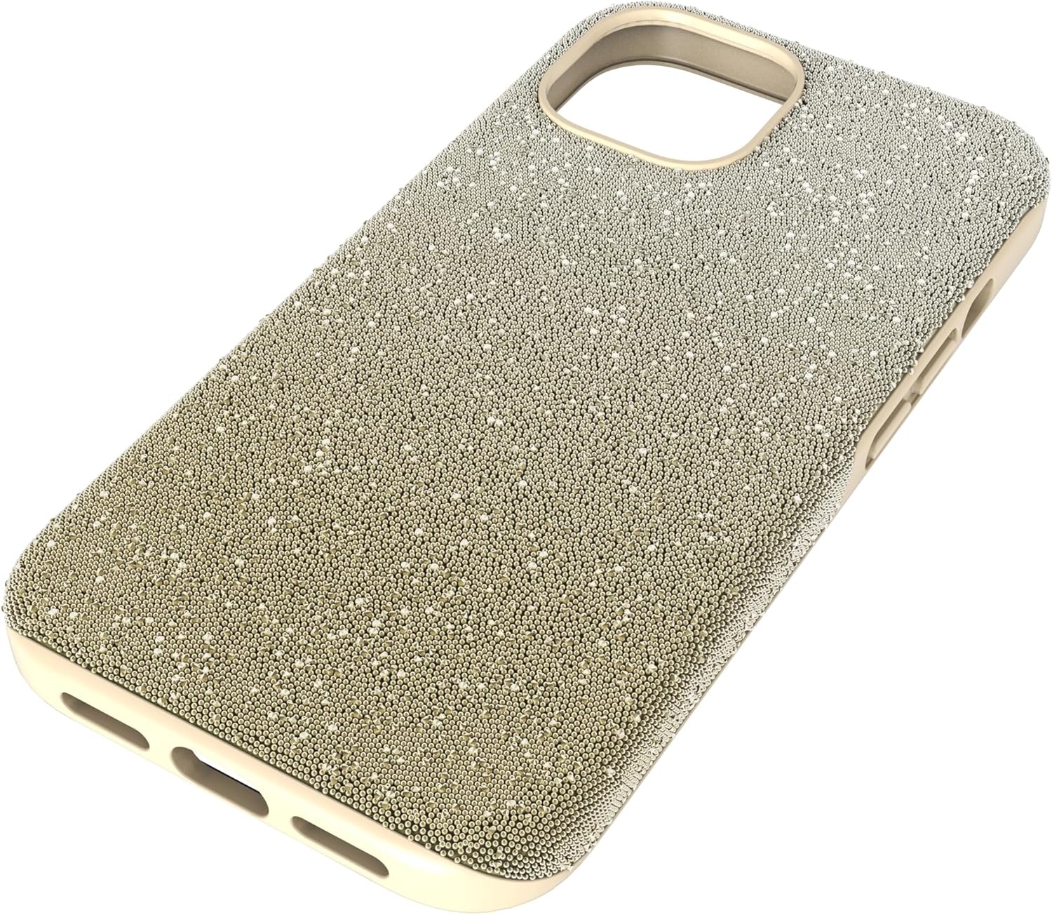 image:imageSwarovski High Phone Case for iPhone 14 with Integrated Bumper Silver Crystals Part of The High CollectionGold Tone