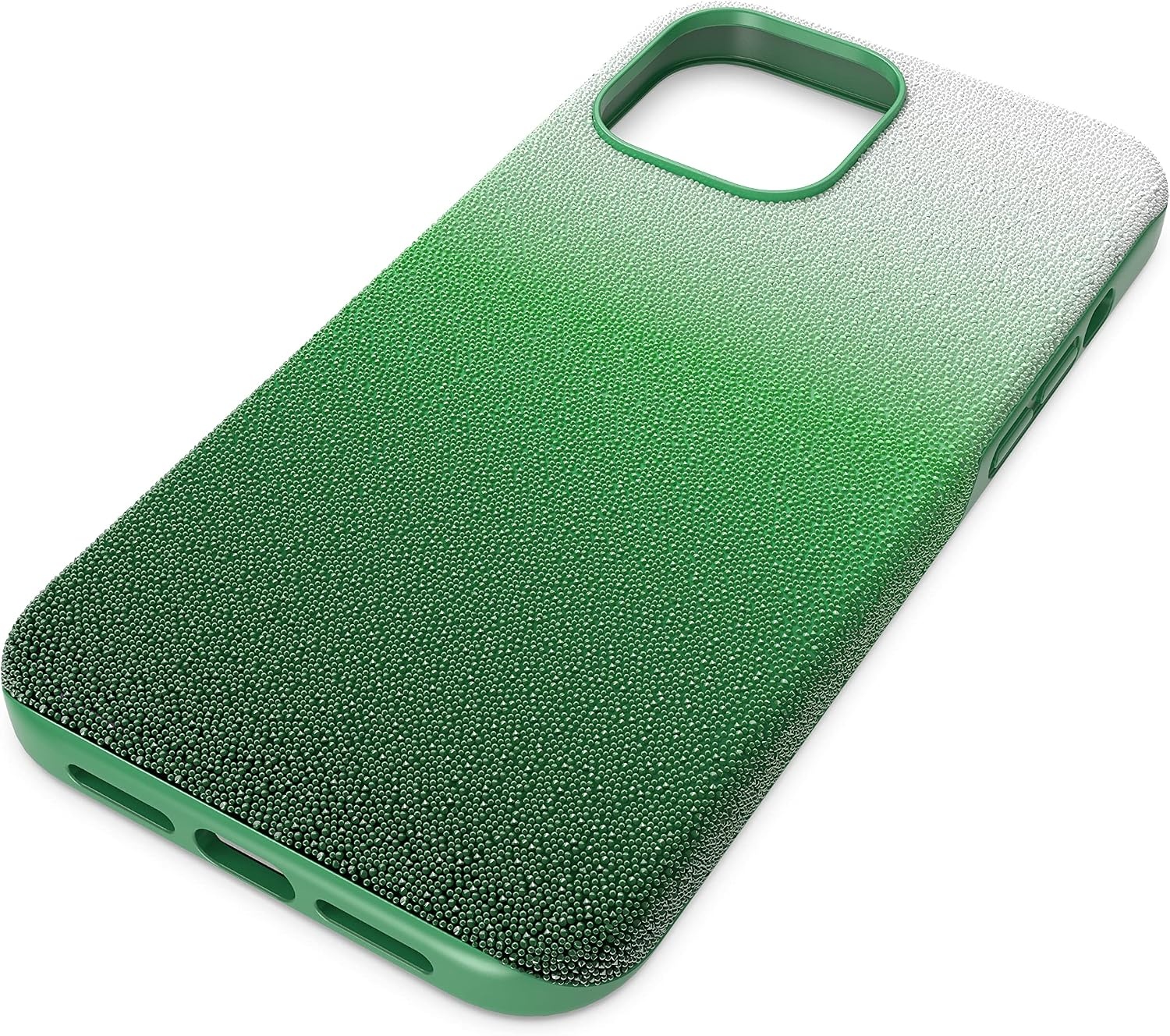 image:imageSwarovski High Phone Case for iPhone 14 with Integrated Bumper Silver Crystals Part of The High CollectionGreen