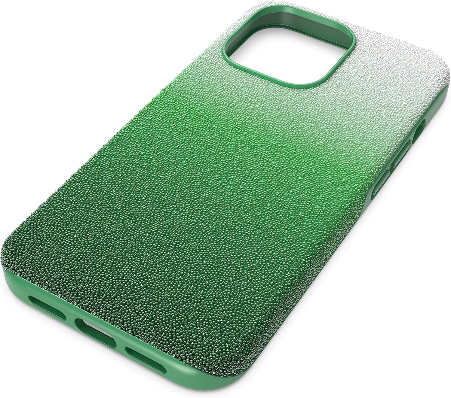 image:imageSwarovski High Phone Case for iPhone 14 with Integrated Bumper Silver Crystals Part of The High CollectionGreen