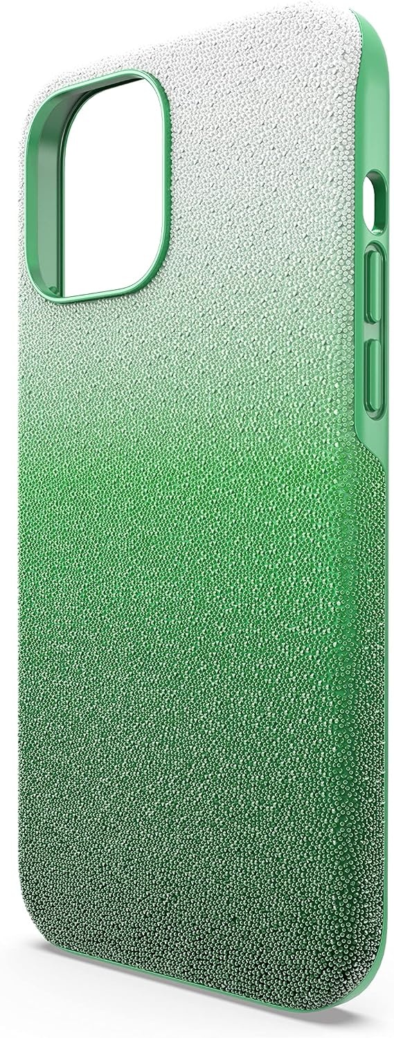 image:imageSwarovski High Phone Case for iPhone 14 with Integrated Bumper Silver Crystals Part of The High CollectionGreen