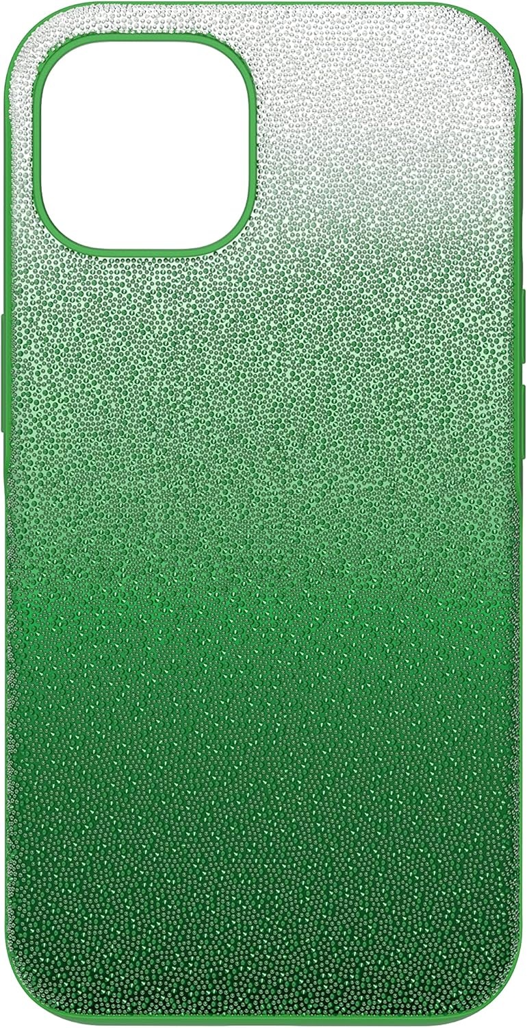 image:imageSwarovski High Phone Case for iPhone 14 with Integrated Bumper Silver Crystals Part of The High CollectionGreen