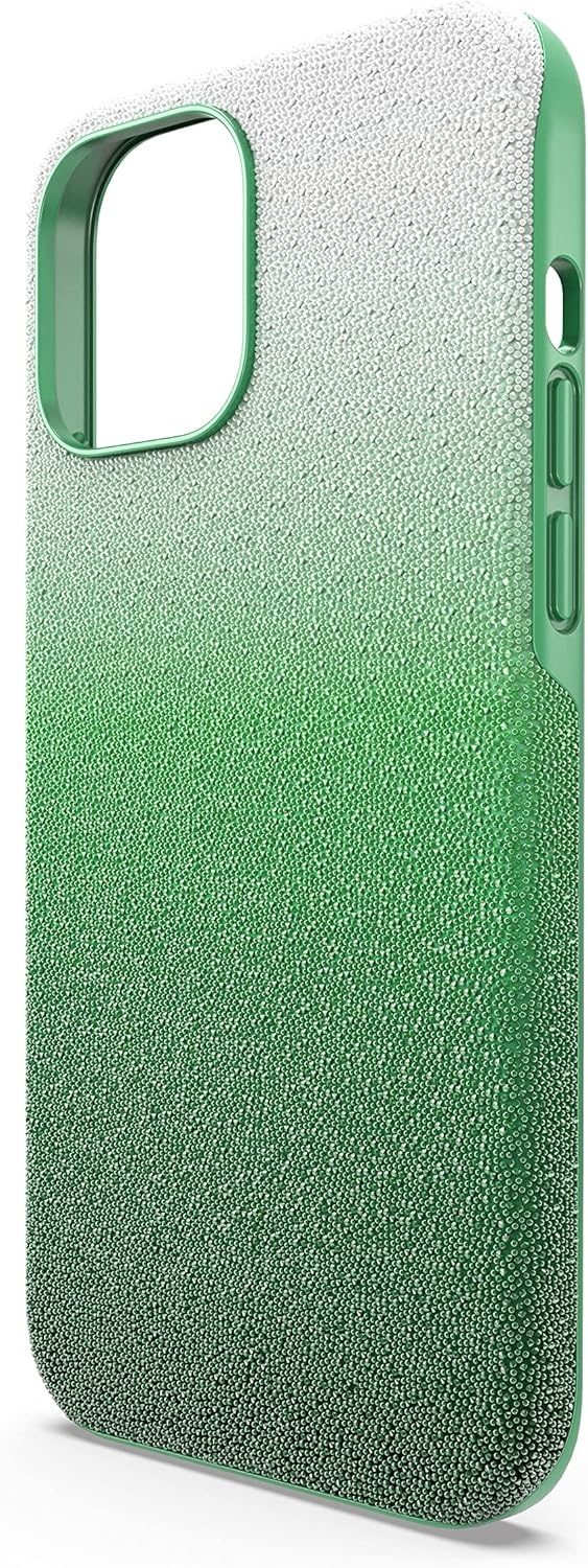image:imageSwarovski High Phone Case for iPhone 14 with Integrated Bumper Silver Crystals Part of The High CollectionGreen