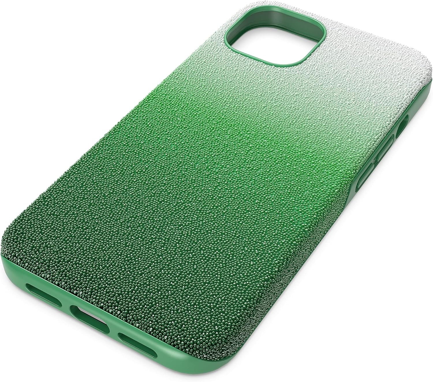 image:imageSwarovski High Phone Case for iPhone 14 with Integrated Bumper Silver Crystals Part of The High CollectionGreen