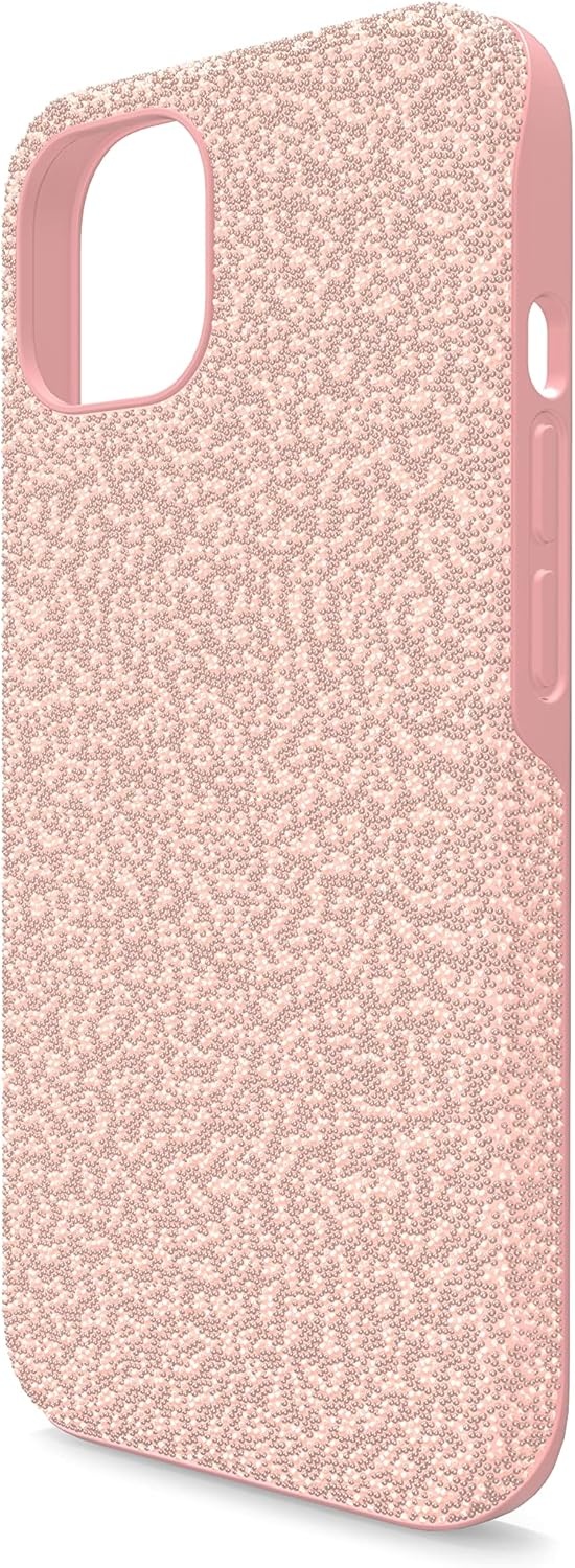 image:imageSwarovski High Phone Case for iPhone 14 with Integrated Bumper Silver Crystals Part of The High CollectionPink Crystals