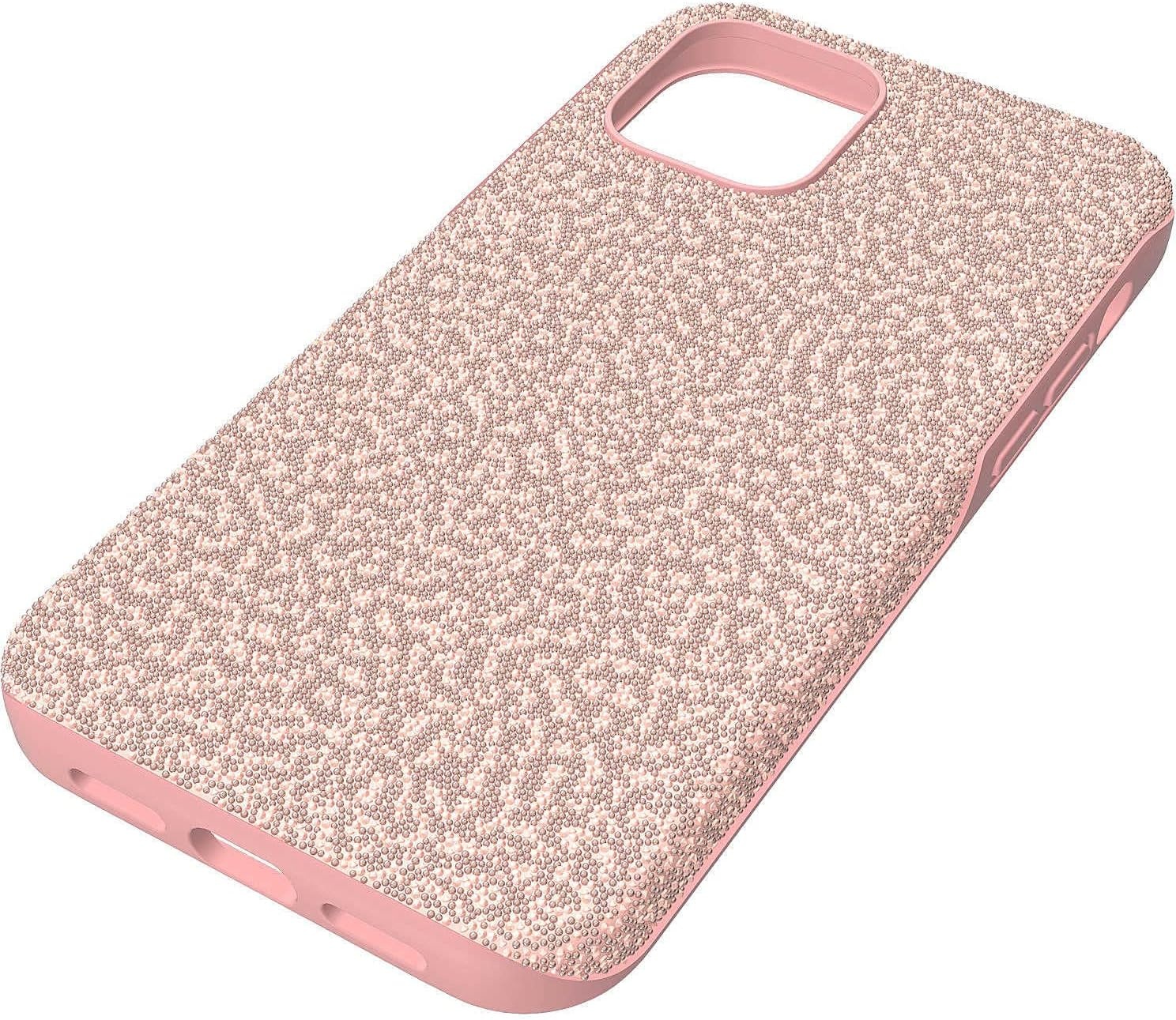 image:imageSwarovski High Phone Case for iPhone 14 with Integrated Bumper Silver Crystals Part of The High CollectionPink Crystals