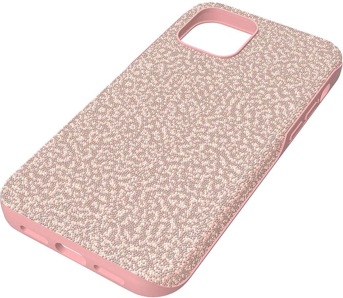 image:imageSwarovski High Phone Case for iPhone 14 with Integrated Bumper Silver Crystals Part of The High CollectionPink Crystals
