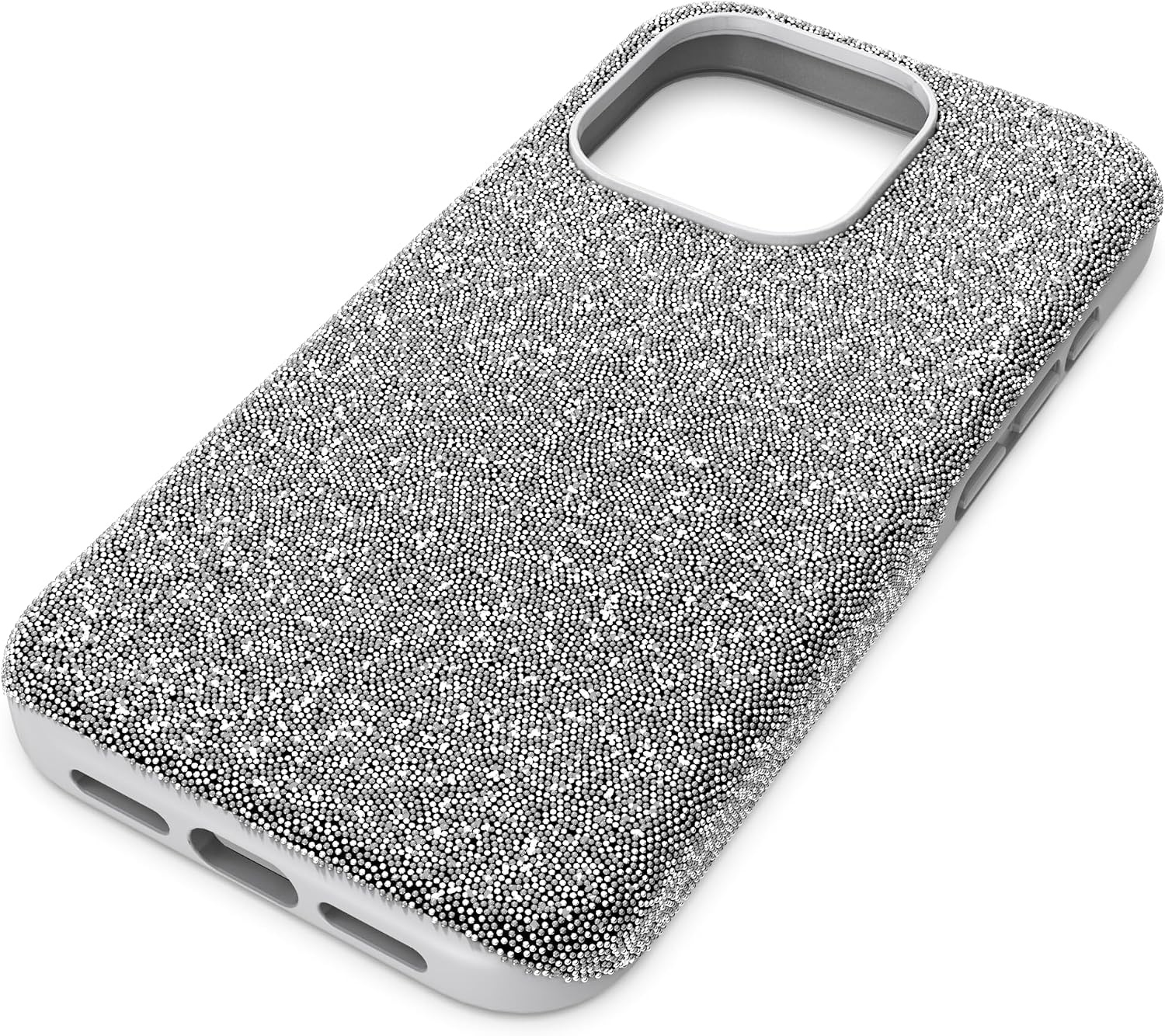 image:imageSwarovski High Phone Case for iPhone 14 with Integrated Bumper Silver Crystals Part of The High CollectionSilver Tone