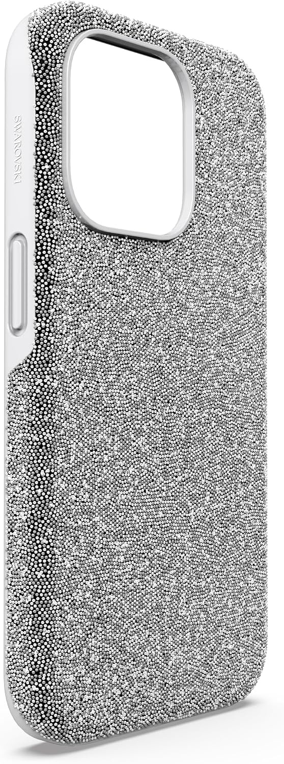 image:imageSwarovski High Phone Case for iPhone 14 with Integrated Bumper Silver Crystals Part of The High CollectionSilver Tone