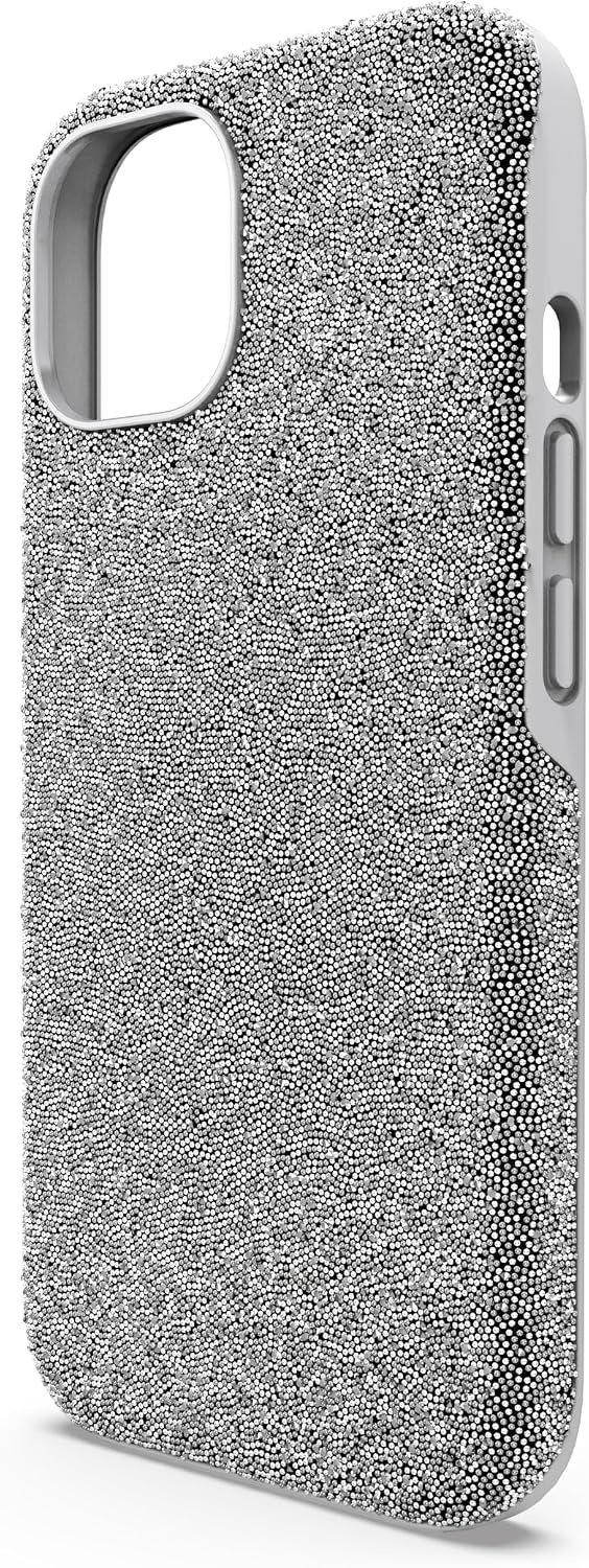 image:imageSwarovski High Phone Case for iPhone 14 with Integrated Bumper Silver Crystals Part of The High CollectionSilver Tone