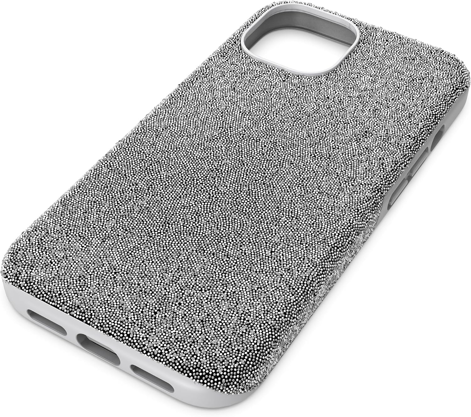 image:imageSwarovski High Phone Case for iPhone 14 with Integrated Bumper Silver Crystals Part of The High CollectionSilver Tone