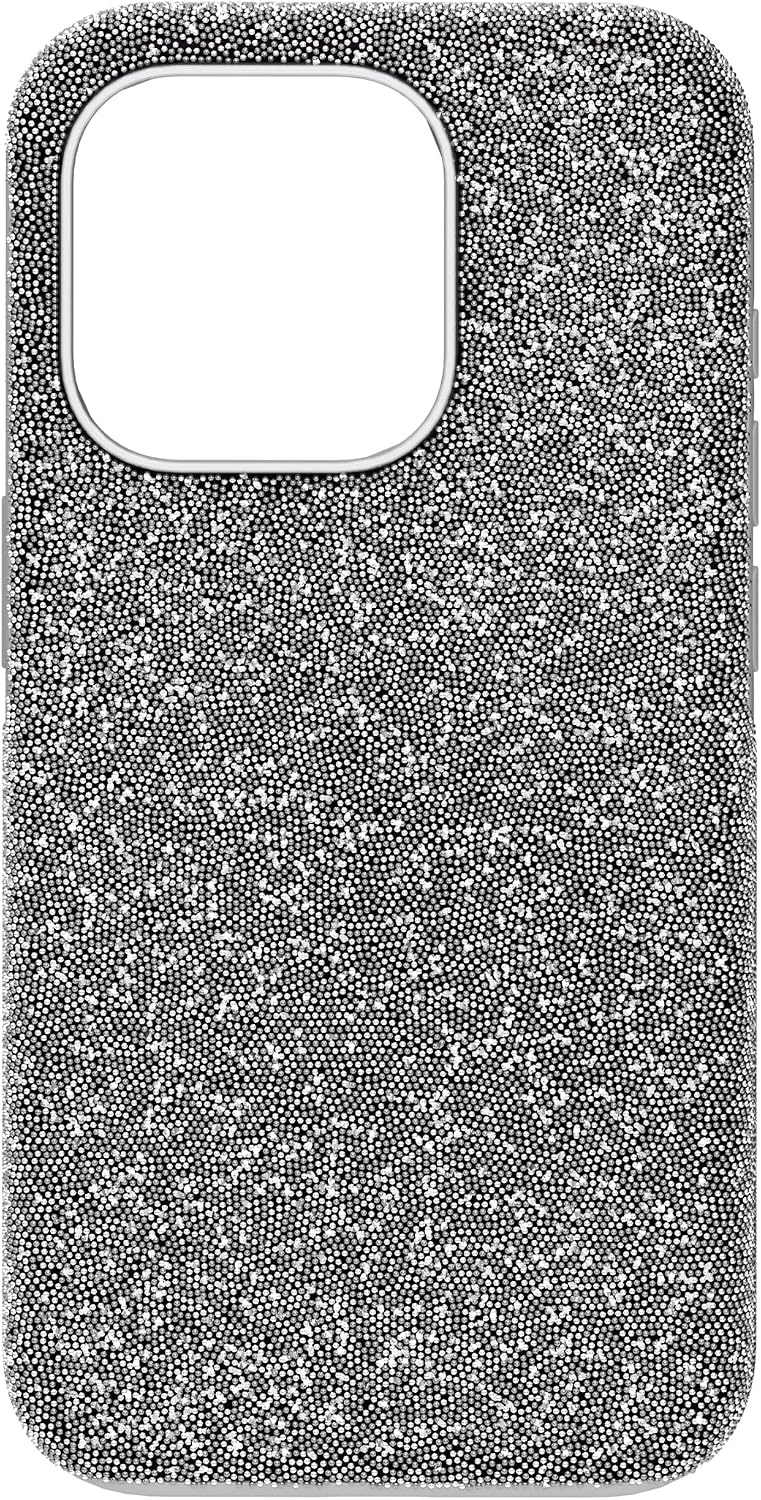 image:imageSwarovski High Phone Case for iPhone 14 with Integrated Bumper Silver Crystals Part of The High CollectionSilver Tone