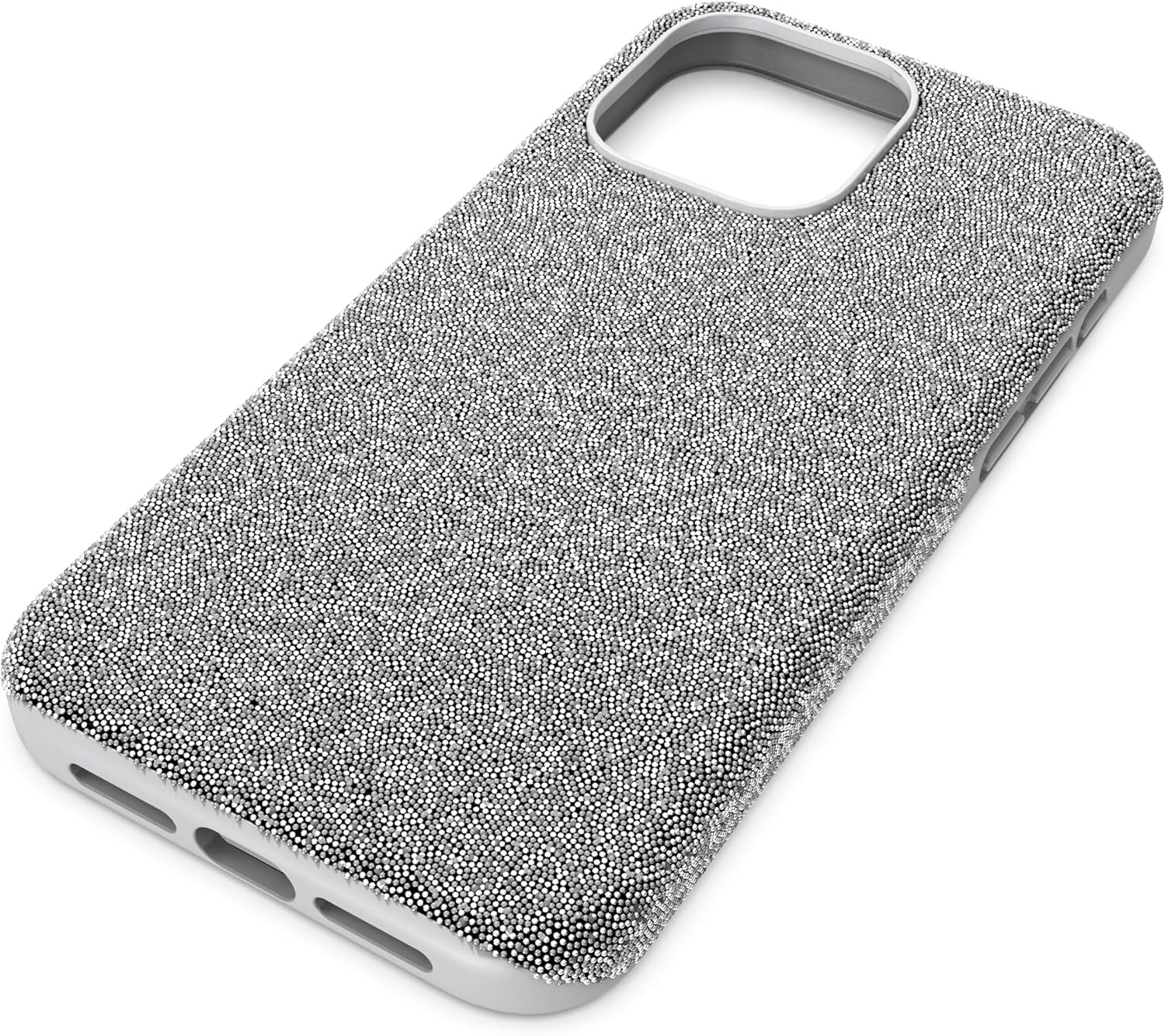 image:imageSwarovski High Phone Case for iPhone 14 with Integrated Bumper Silver Crystals Part of The High CollectionSilver Tone