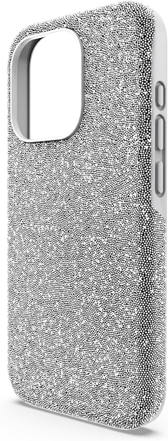 image:imageSwarovski High Phone Case for iPhone 14 with Integrated Bumper Silver Crystals Part of The High CollectionSilver Tone