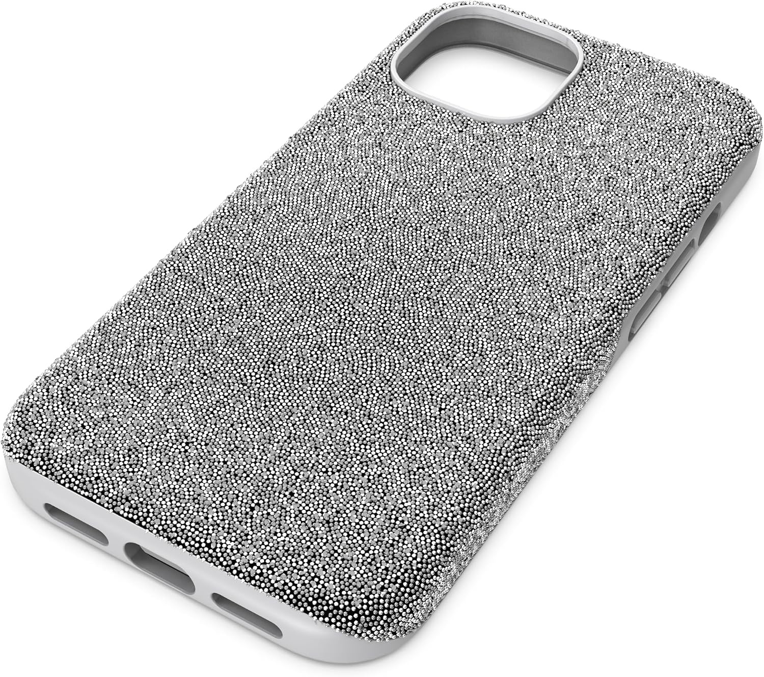 image:imageSwarovski High Phone Case for iPhone 14 with Integrated Bumper Silver Crystals Part of The High CollectionSilver Tone