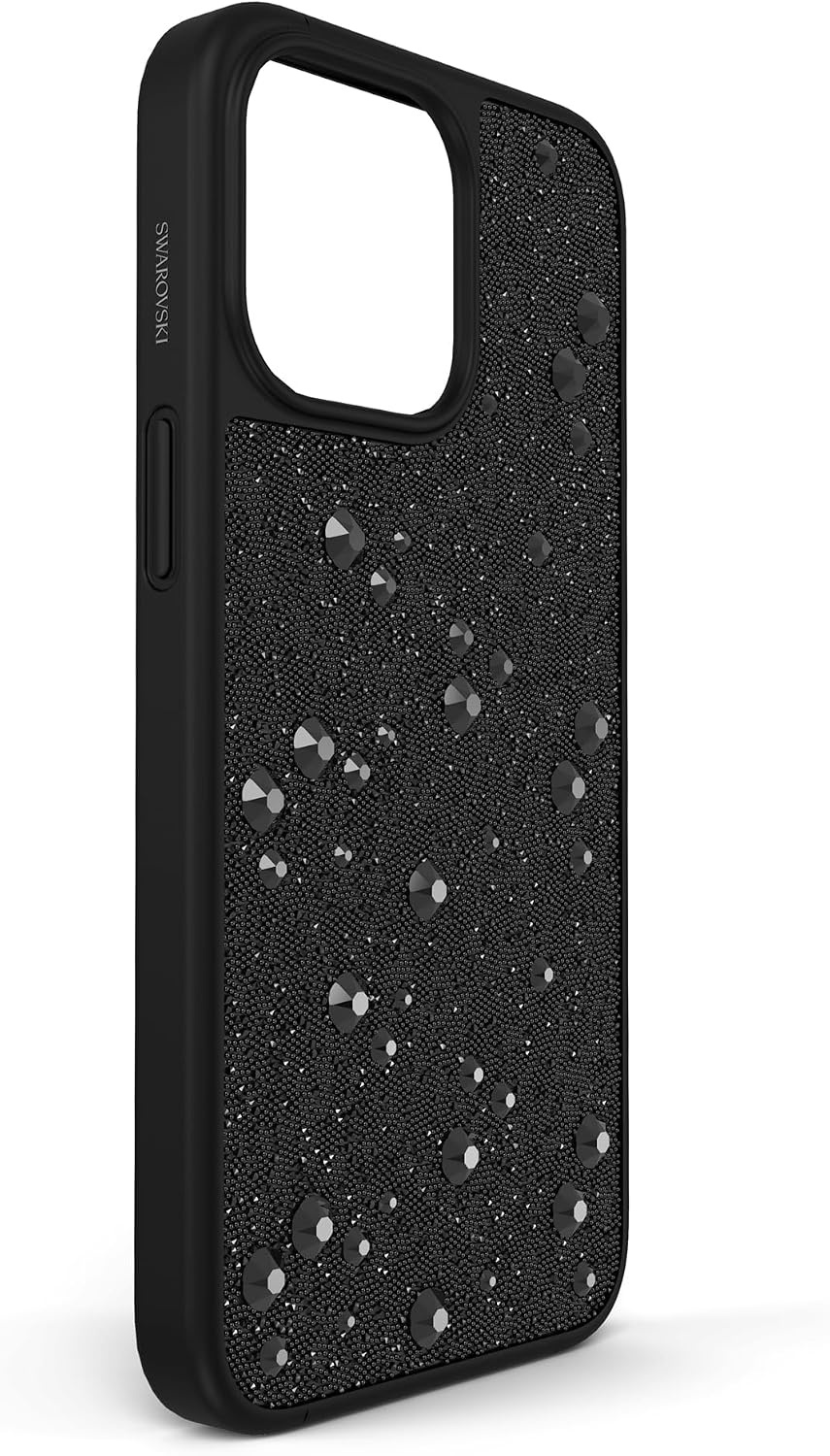 image:imageSwarovski High Smartphone Case for Apple iPhone 15 Pro Black Swarovski Crystal Fabric with Black Flatback Crystals Part of the Swarovski High CollectionBlack
