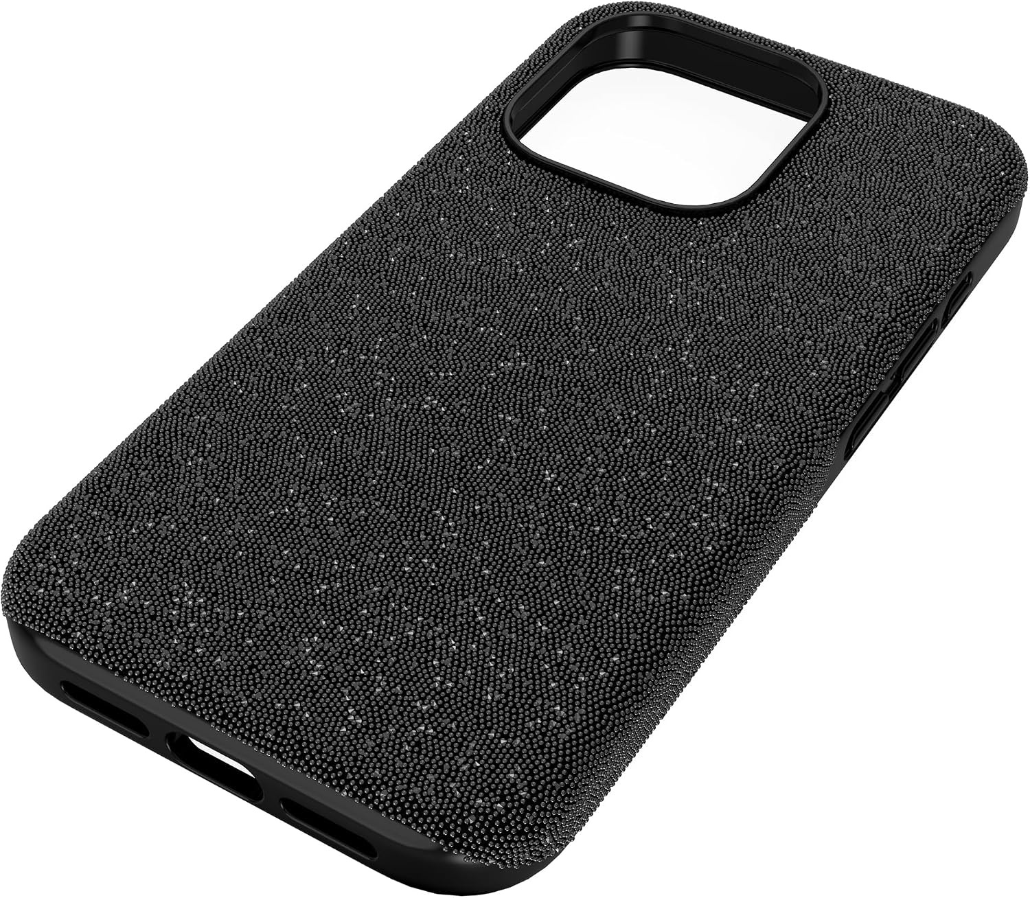 image:imageSwarovski High Smartphone Case for Apple iPhone 15 Pro Black Swarovski Crystal Fabric with Black Flatback Crystals Part of the Swarovski High CollectionBlack