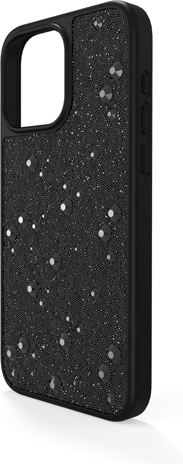 image:imageSwarovski High Smartphone Case for Apple iPhone 15 Pro Black Swarovski Crystal Fabric with Black Flatback Crystals Part of the Swarovski High CollectionBlack