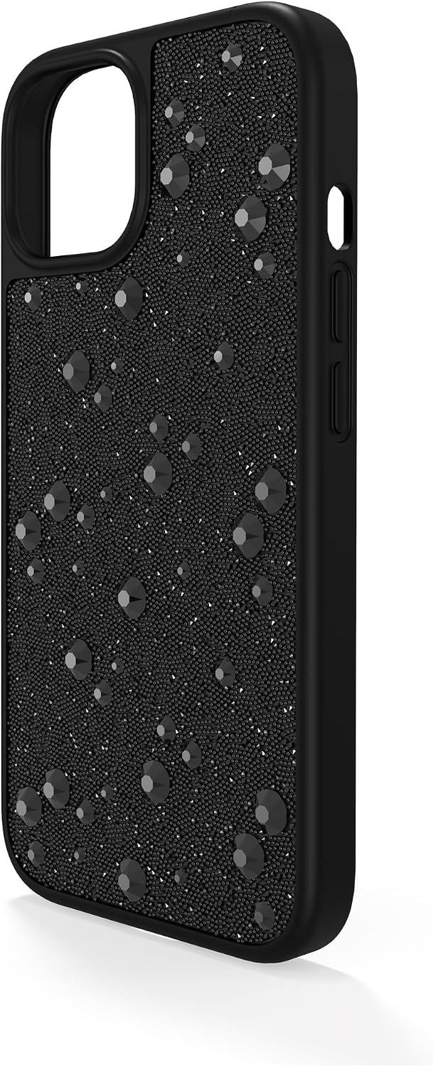 image:imageSwarovski High Smartphone Case for Apple iPhone 15 Pro Black Swarovski Crystal Fabric with Black Flatback Crystals Part of the Swarovski High CollectionBlack