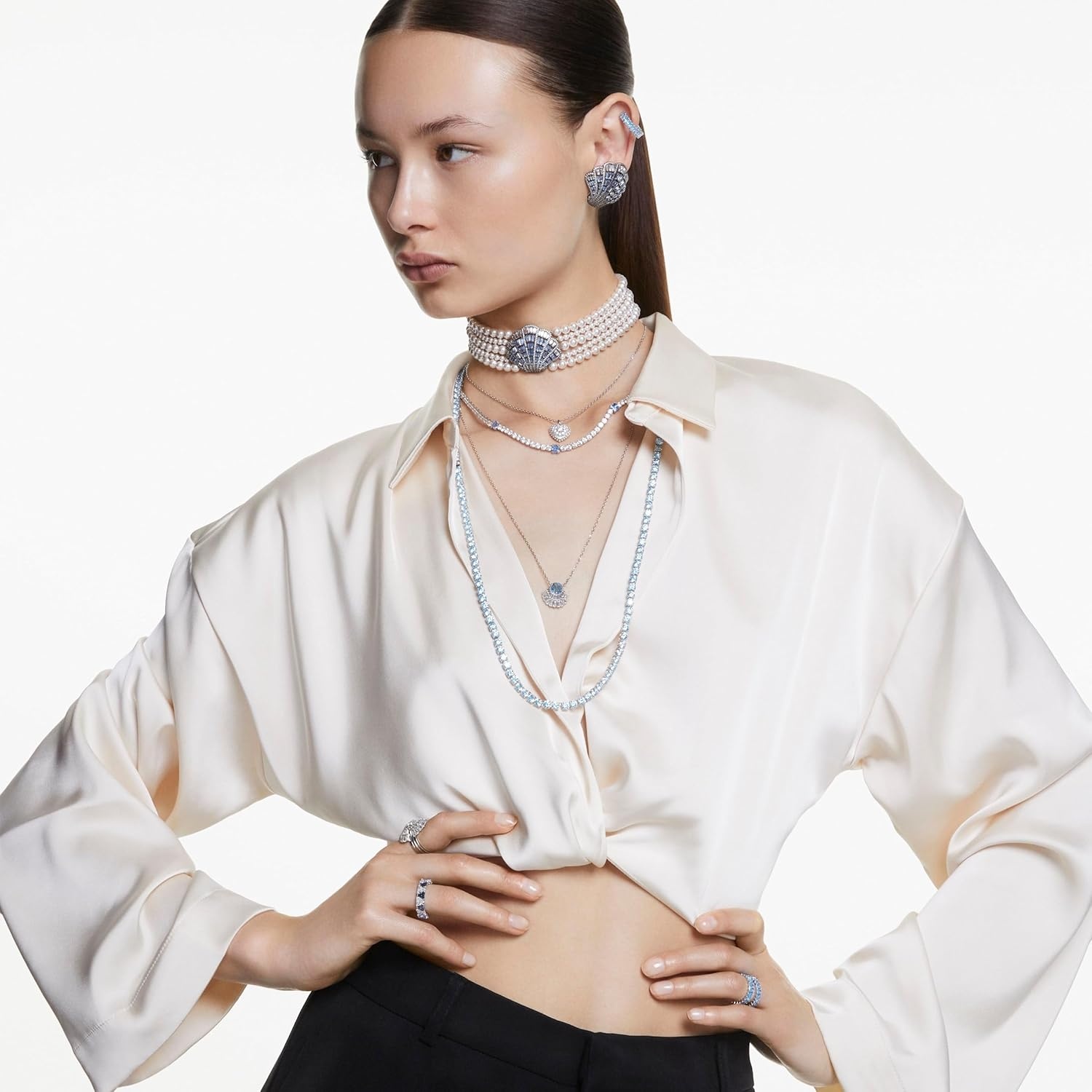 image:imageSwarovski Hyperbola Pendant Necklace CollectionSilver