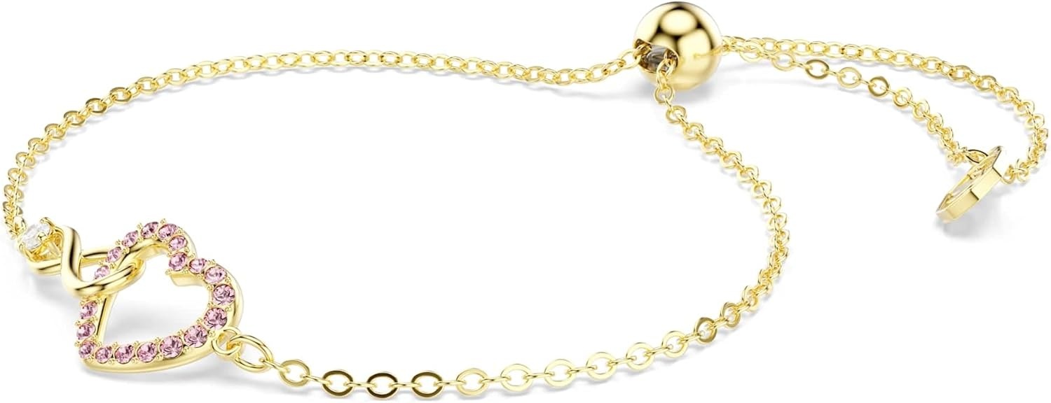 image:imageSwarovski Hyperbola bracelet Round cut Pav Infinity and heart Pink GoldtSwarovski One plated
