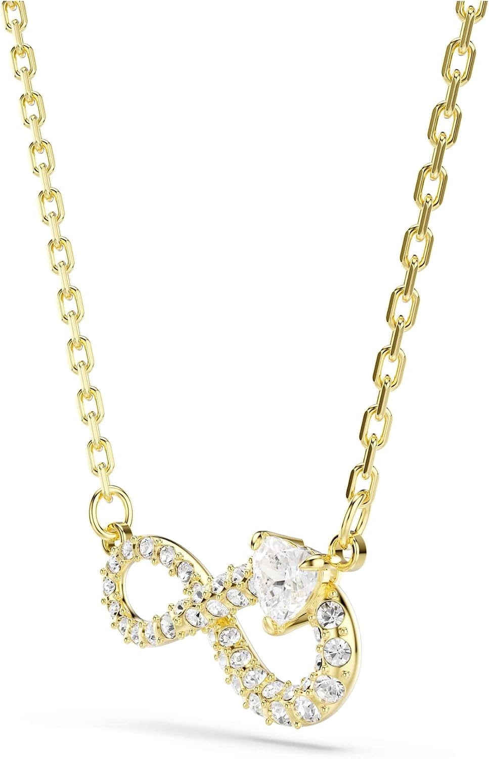 image:imageSwarovski Hyperbola necklace Heart cut Pav Infinity White Goldtone plated