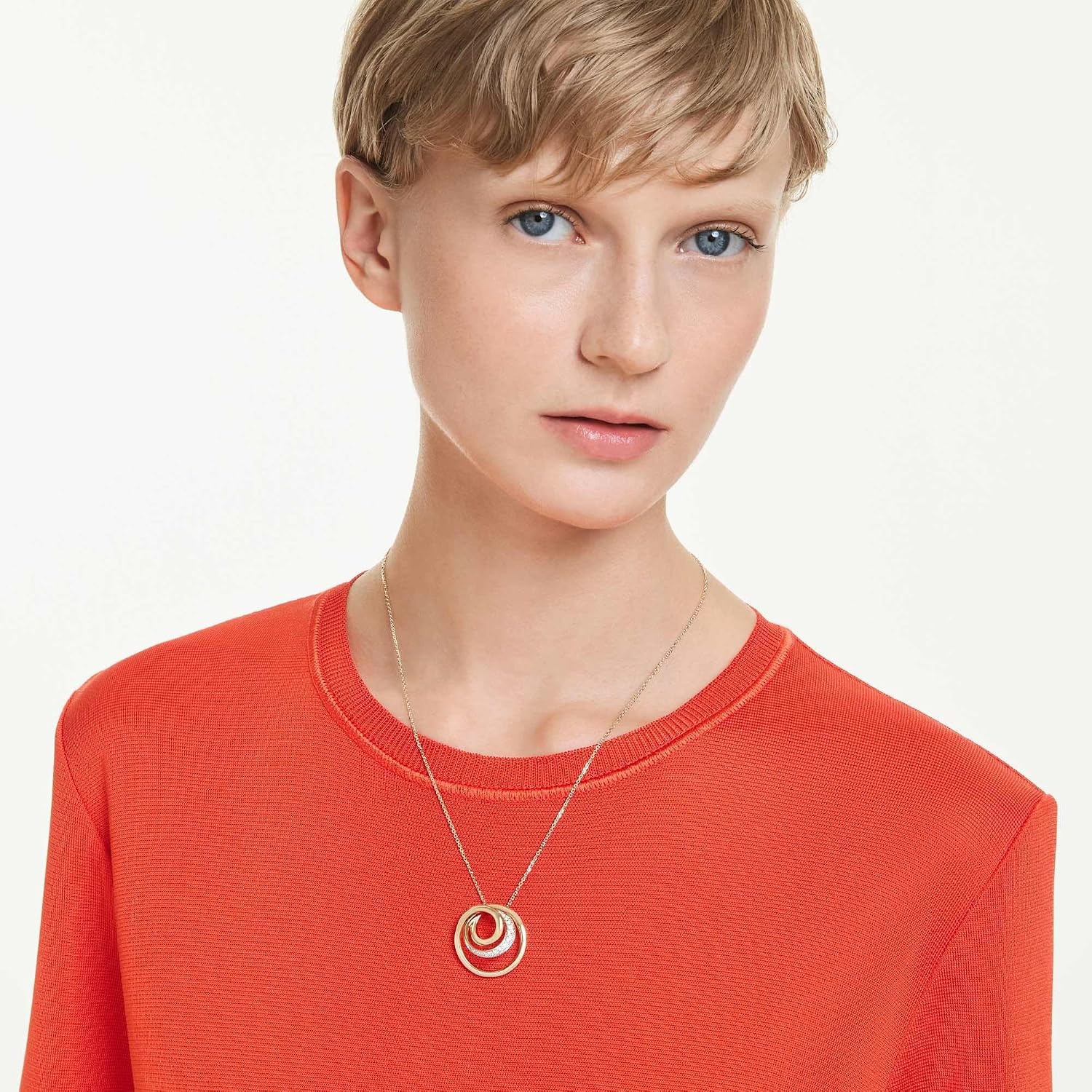 image:imageSwarovski Hyperbola necklace Round cut White Goldtone plated