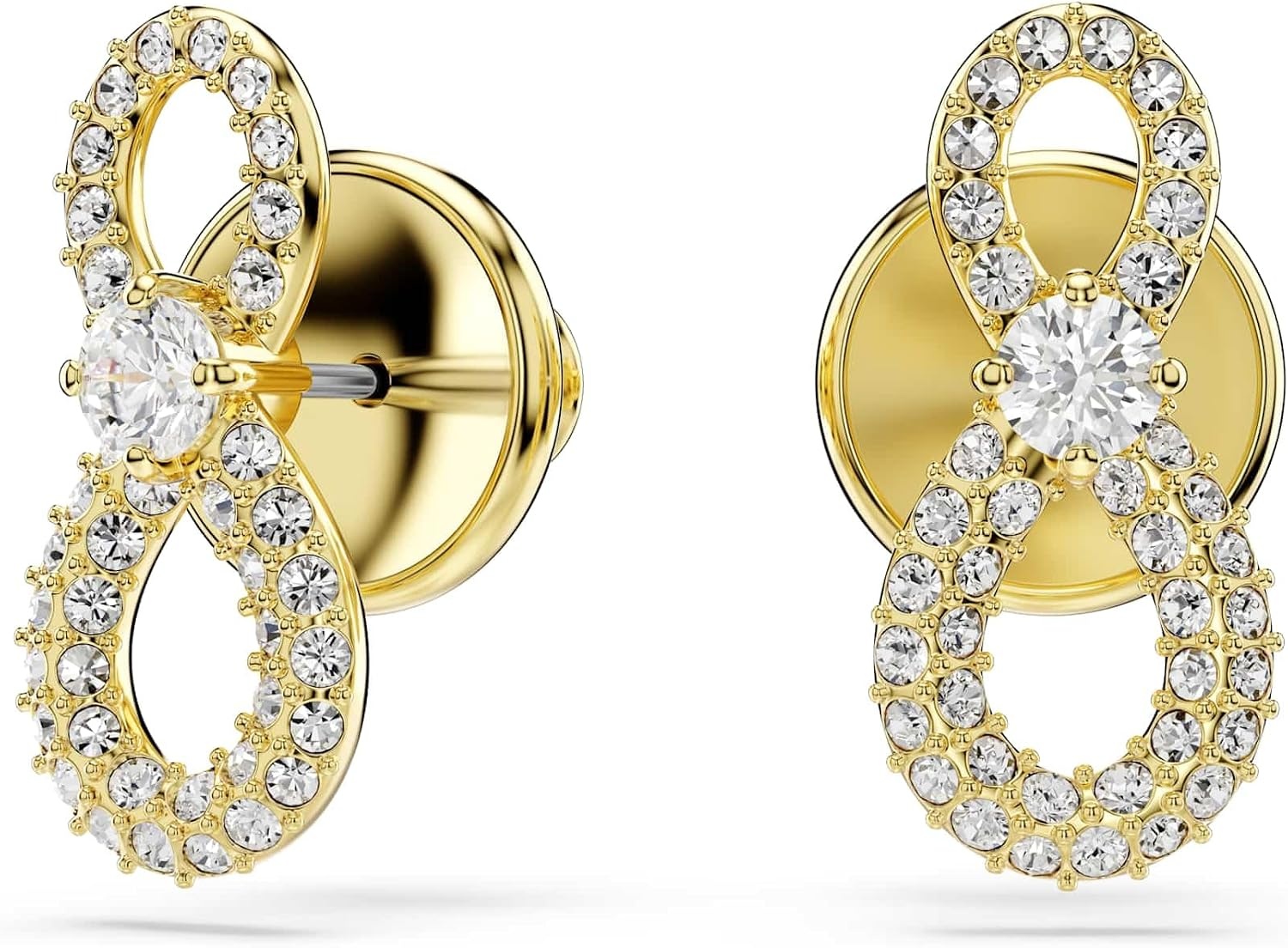 image:imageSwarovski Hyperbola stud earrings Round cut Pav Infinity White Goldtone plated
