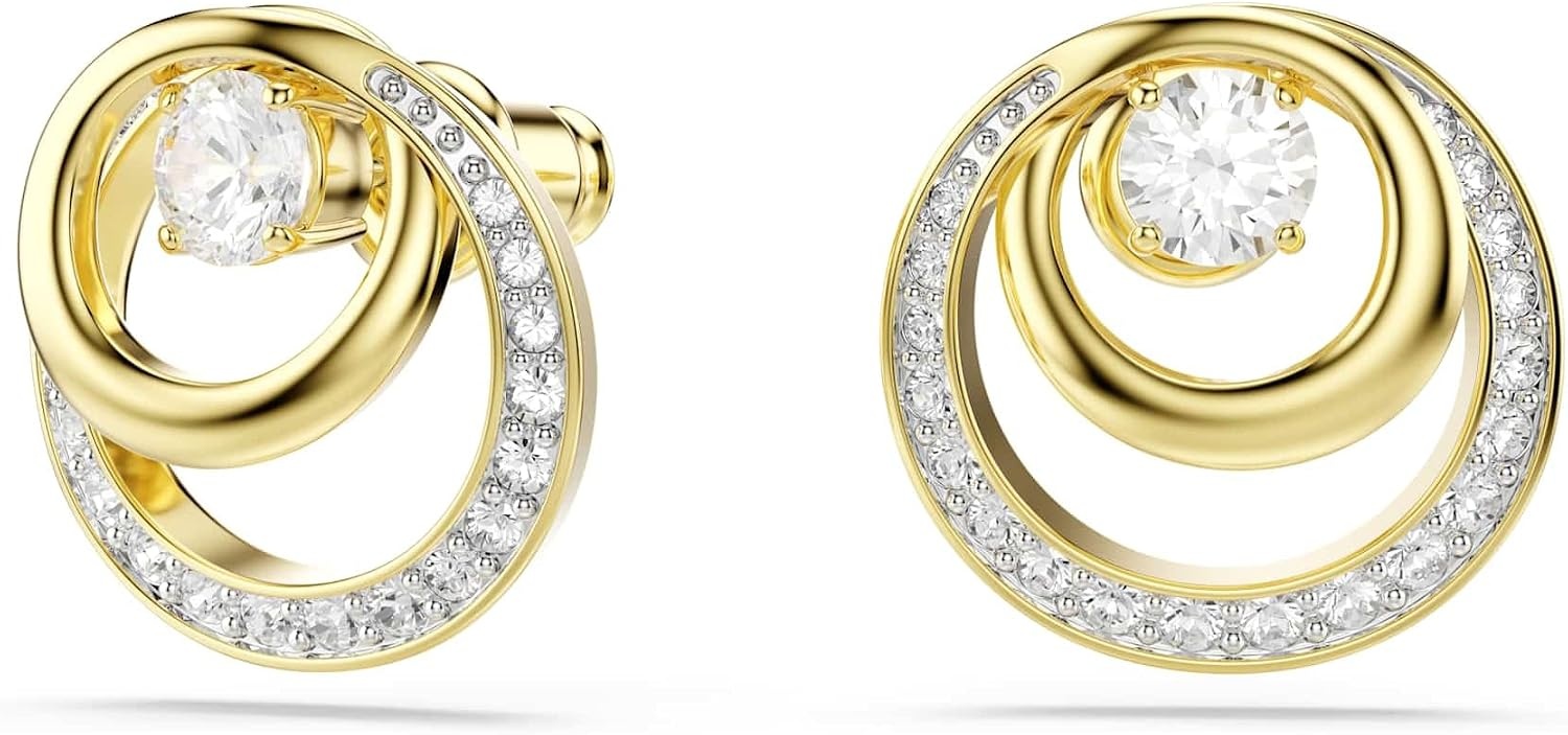 image:imageSwarovski Hyperbola stud earrings Round cut White Goldtone plated Round Cut